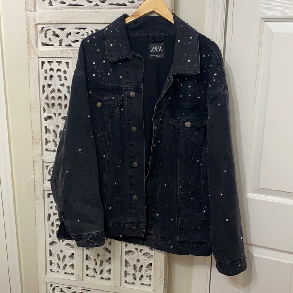 Beaded denim Zara jacket